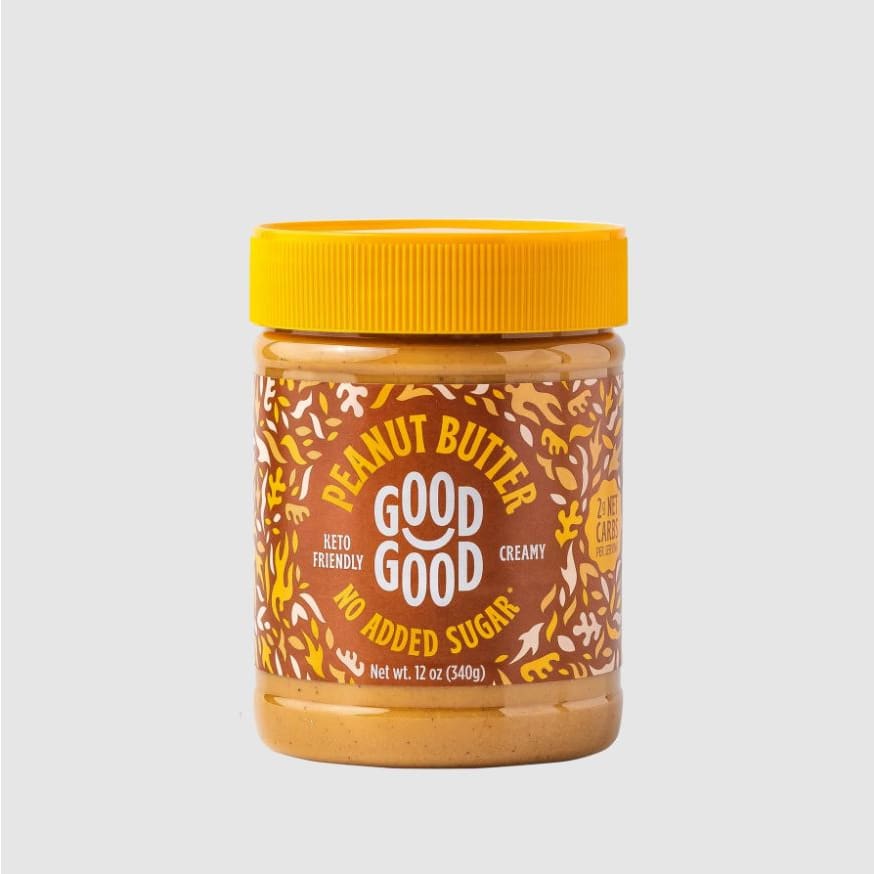 GOOD GOOD: Creamy Peanut Butter No Sugar Added 12 oz (Pack of 4) - GOOD GOOD
