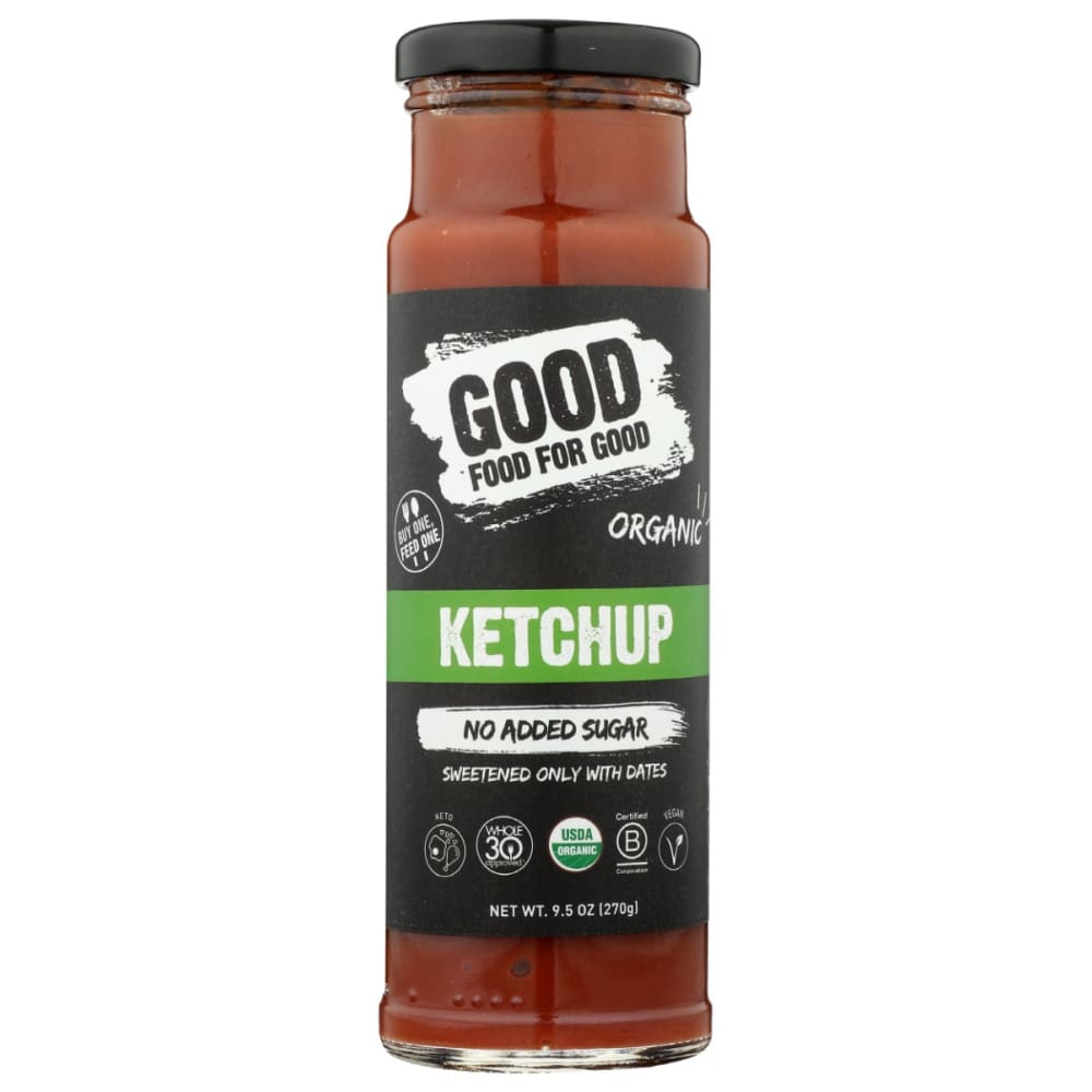 GOOD FOOD FOR GOOD: Organic Ketchup 9.5 oz (Pack of 4) - Condiments - GOOD FOOD FOR GOOD
