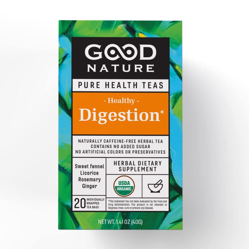 GOOD NATURE: Healthy Digestion Tea 1.41 OZ (Pack of 5) - Grocery > Beverages > Coffee Tea & Hot Cocoa - GOOD NATURE
