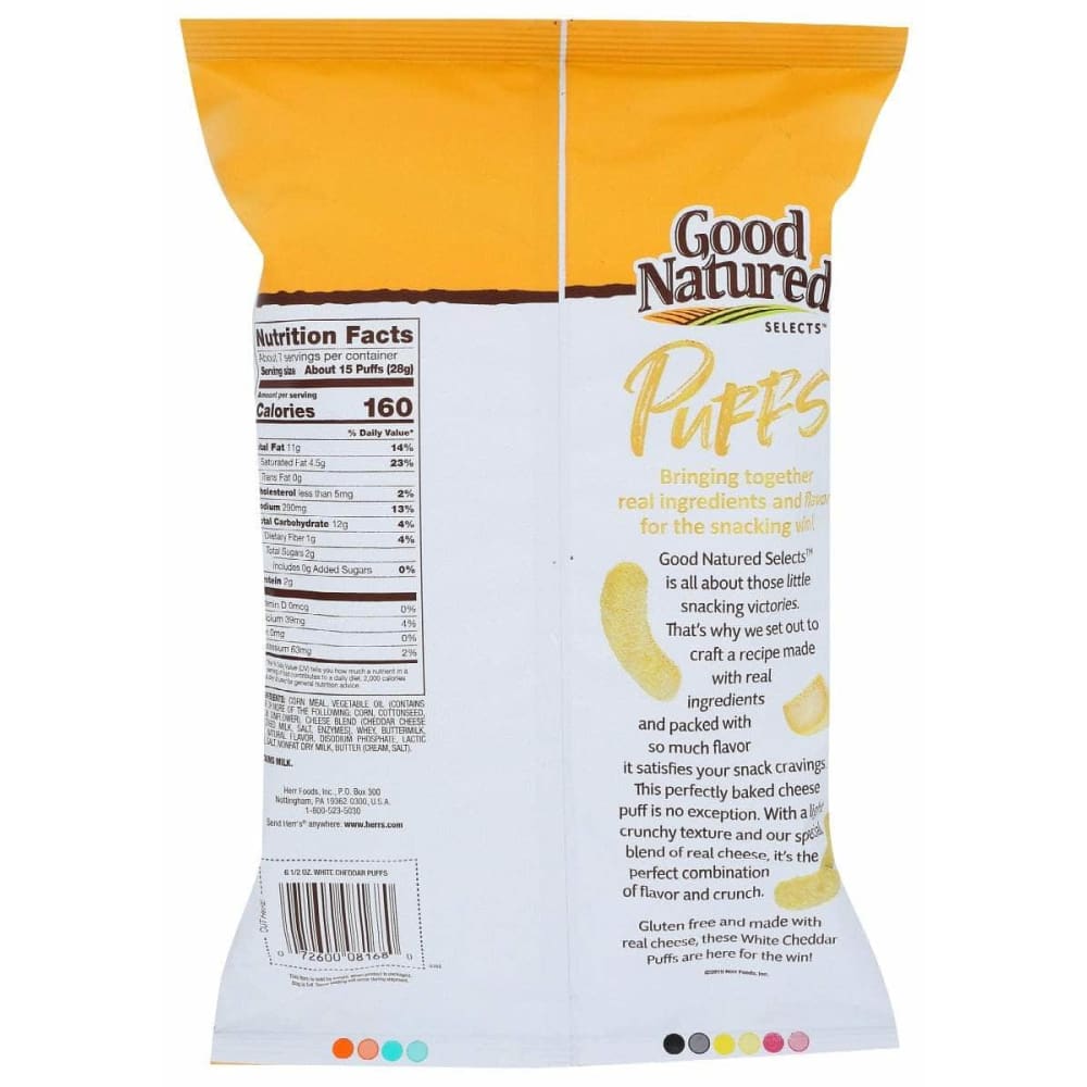 GOOD NATURED Good Natured Puff Cheddar White, 6.5 Oz