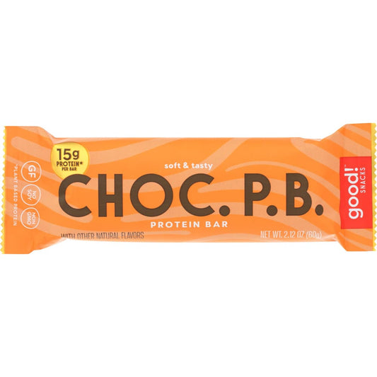 GOOD SNACKS: Chocolate Peanut Butter Bar 2.12 oz (Pack of 6) - Grocery > Nutritional Bars Drinks and Shakes - GOOD SNACKS