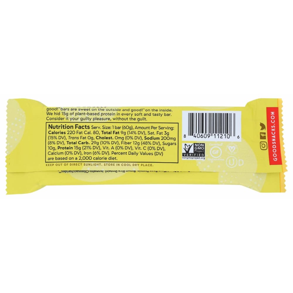 GOOD SNACKS Grocery > Breakfast > Breakfast Foods GOOD SNACKS Lemon Bar, 2.12 oz