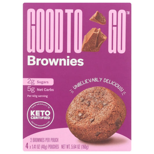 GOOD TO GO: Brownies 4Pk 5.64 oz (Pack of 4) - GOOD TO GO