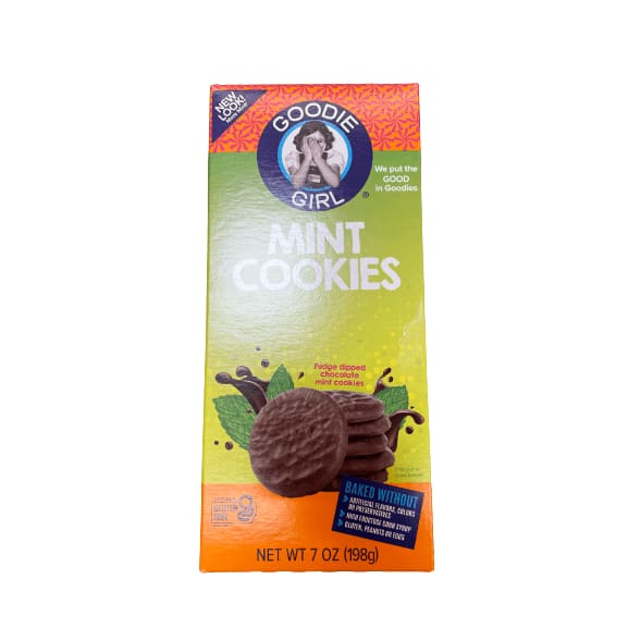 ShelHealth Goodie Girl Mint Cookies, Gluten Free, Peanut Free, Egg Free, Kosher Dairy, No High Fructose Corn Syrup, 7 oz Box