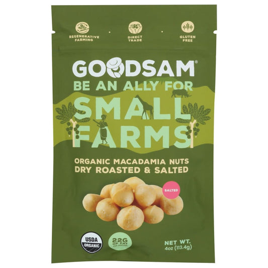 GOODSAM: Macadamia Roasted Salt Org 4 OZ (Pack of 4) - Nuts - GOODSAM
