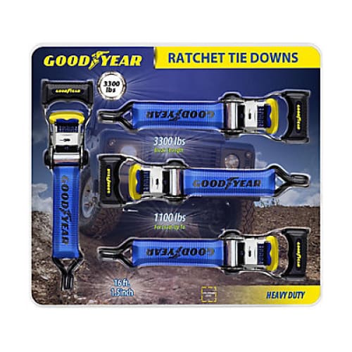 Goodyear Ratchet Tie Downs 4 pk. - Home/Home/Home Improvement/Garage & Automotive/Auto Accessories/ - Goodyear