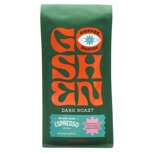 GOSHEN COFFEE ROASTERS: Black Dog Espresso Whole Bean Coffee 12 oz - Grocery > Beverages > Coffee Tea & Hot Cocoa - GOSHEN COFFEE ROASTERS
