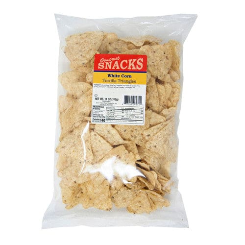 Gourmet Snacks White Corn Tortilla Triangles 11oz (Case of 12) - Snacks/Bulk Snacks - Gourmet Snacks