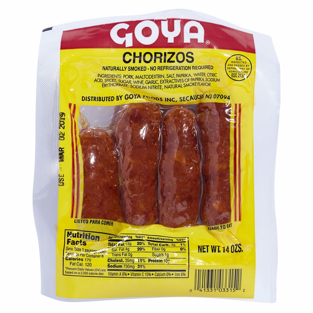 Goya Naturally Smoked Chorizos 14 oz. - Goya