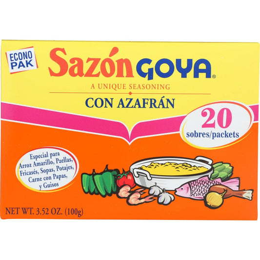 GOYA: Sazon Azafran 20 Count 3.52 oz (Pack of 5) - Grocery > Cooking & Baking > Seasonings - GOYA