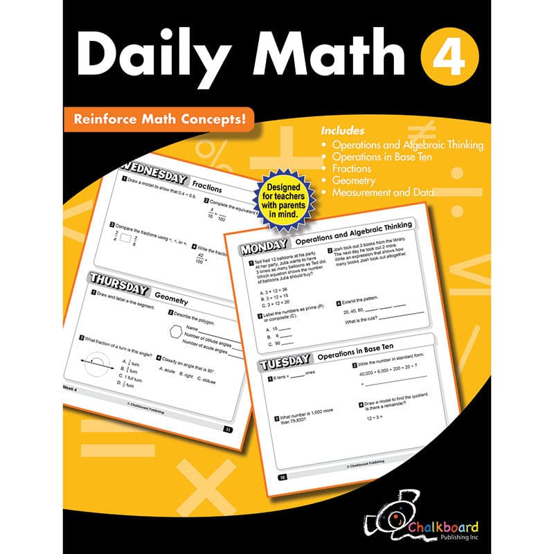 Gr4 Daily Math Workbook (Pack of 2) - Activity Books - Creative Teaching Press