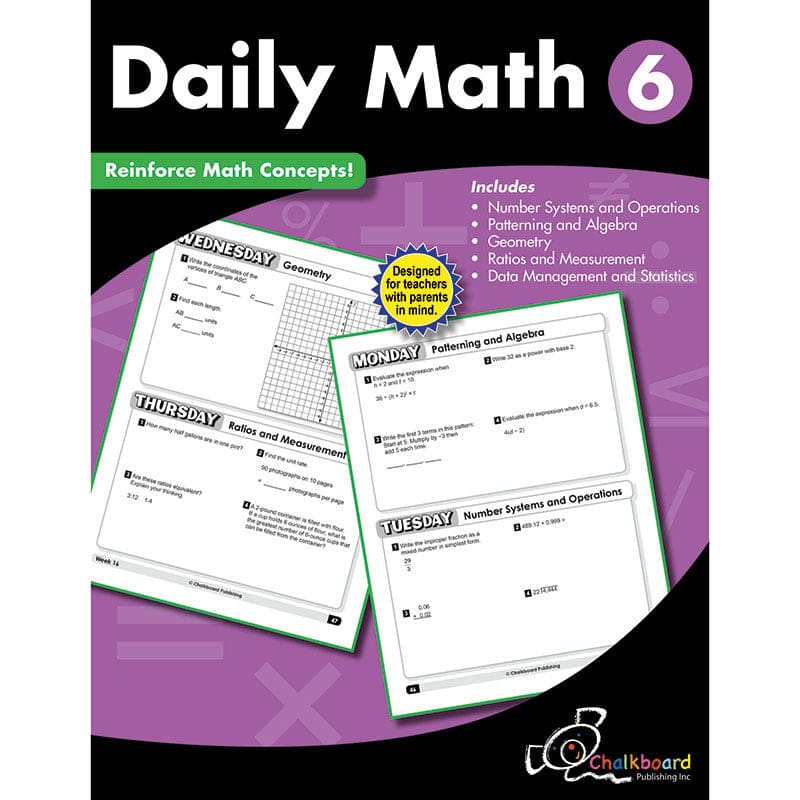 Gr6 Daily Math Workbook (Pack of 2) - Activity Books - Creative Teaching Press