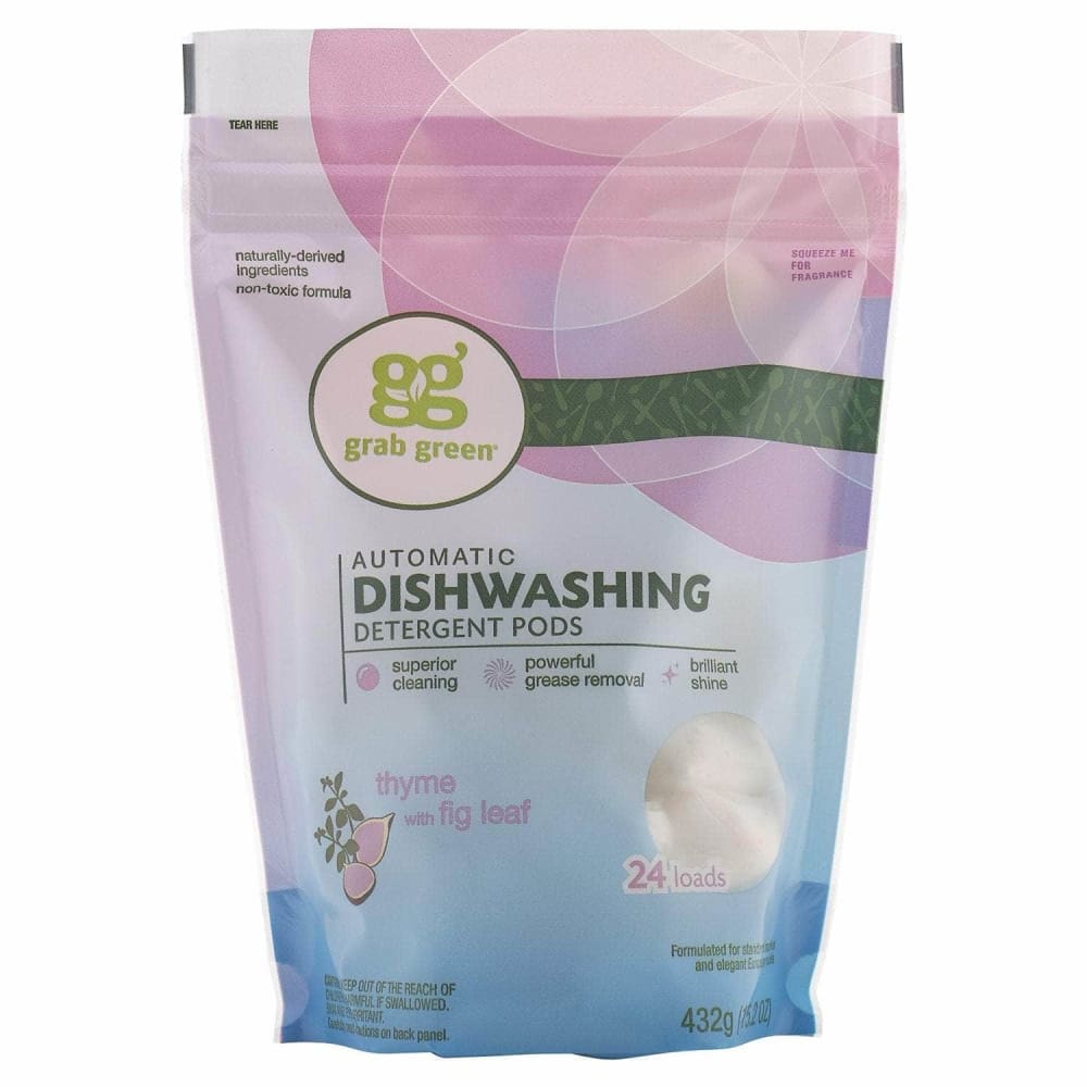 Grabgreen Grab Green Automatic Dishwashing Thyme with Fig Pouch 24 Loads, 15.2 oz