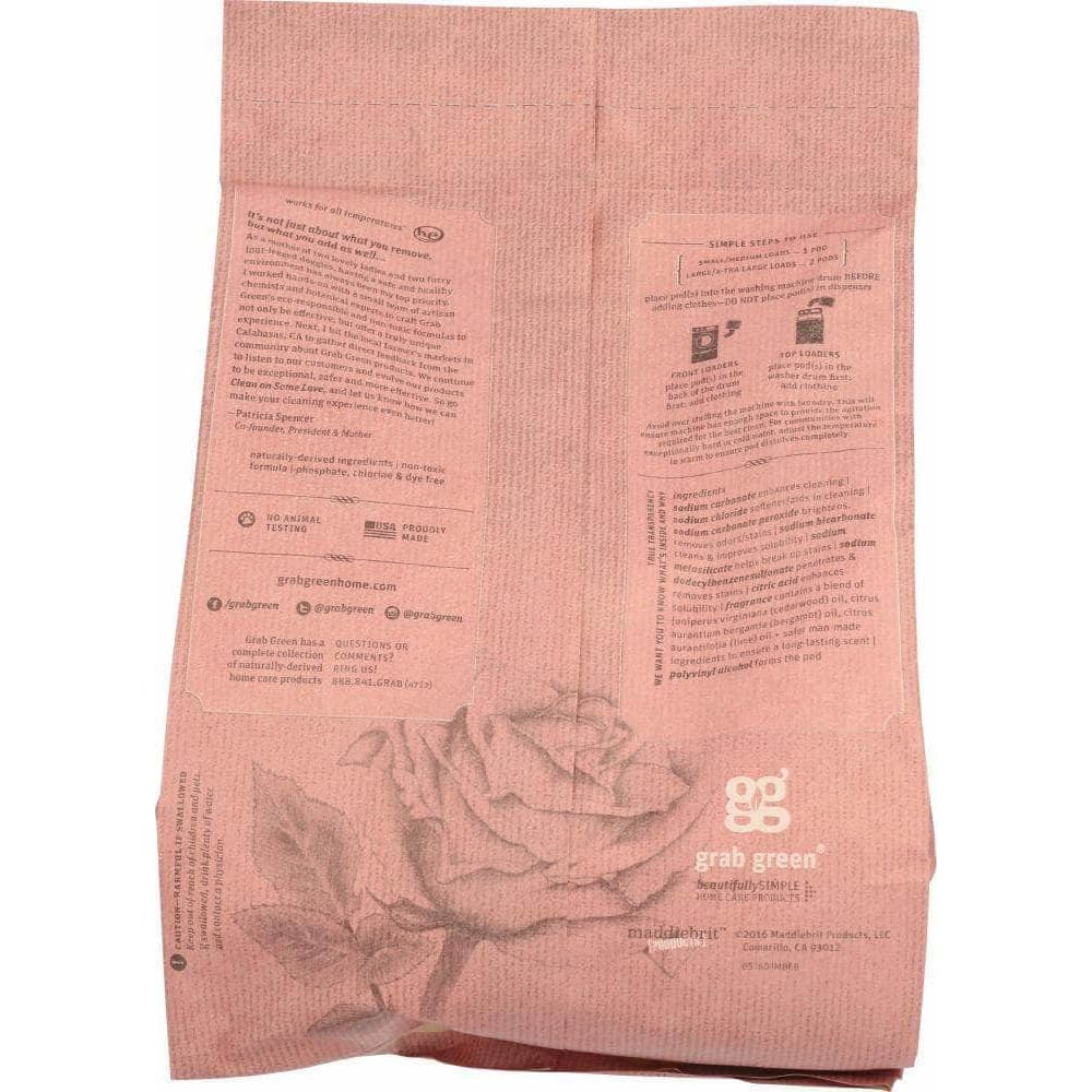 Grabgreen Grabgreen Stoneworks Laundry Detergent Rose Petal, 1.65 lb
