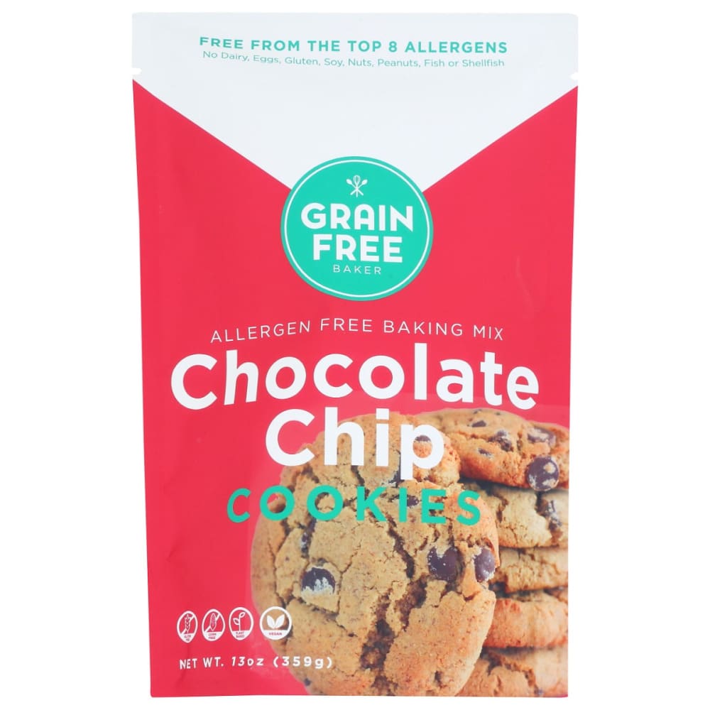GRAIN FREE BAKER: Mix Cookie Choc Chip Gf 13 OZ (Pack of 4) - Grocery > Snacks > Cookies - GRAIN FREE BAKER