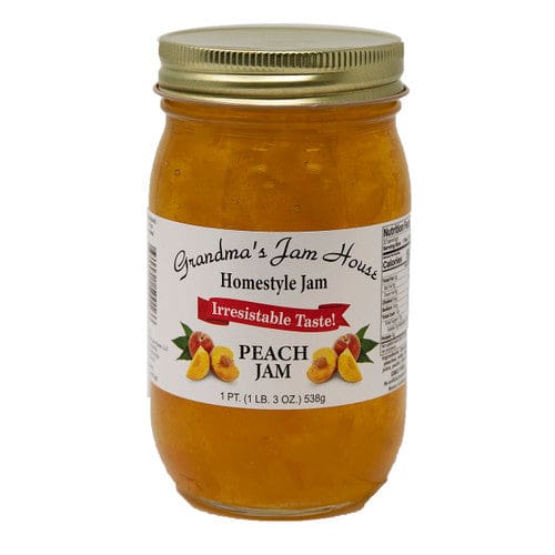 Grandma’s Jam House Homestyle Peach Jam 16oz (Case of 12) - Misc/Jelly Jams & Spreads - Grandma’s Jam House