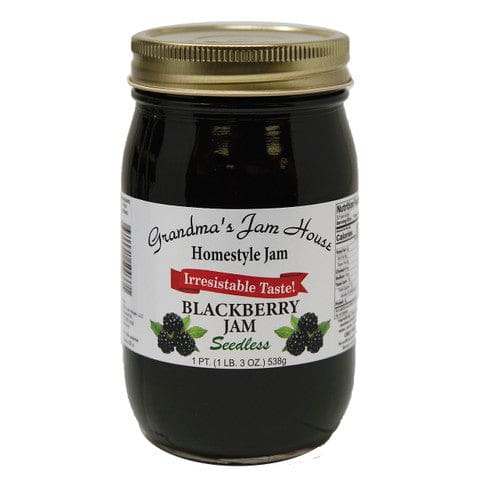 Grandma’s Jam House Homestyle Seedless Blackberry Jam 16oz (Case of 12) - Misc/Jelly Jams & Spreads - Grandma’s Jam House