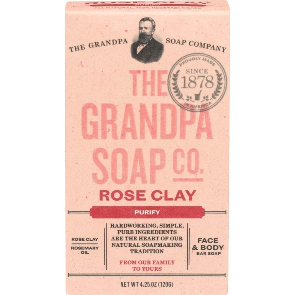 GRANDPAS GRANDPAS Rose Clay Bar Soap, 4.25 oz