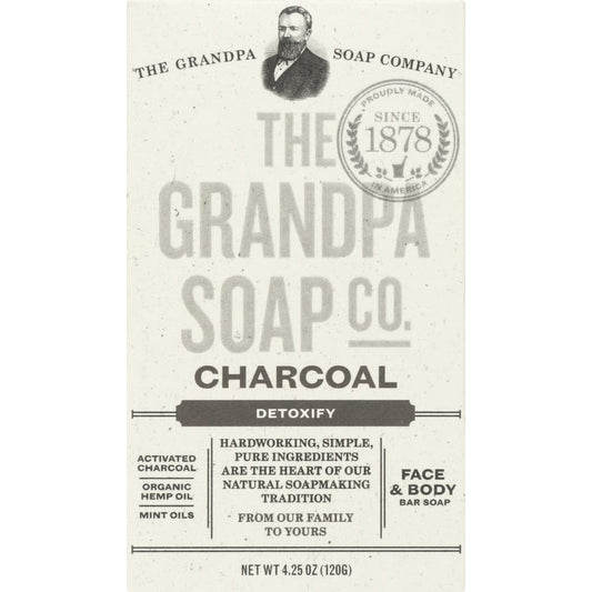 GRANDPAS: Soap Bar Charcoal 4.25 oz (Pack of 5) - Beauty & Body Care > Soap and Bath Preparations > Soap Bar - THE GRANDPA SOAP COMPANY