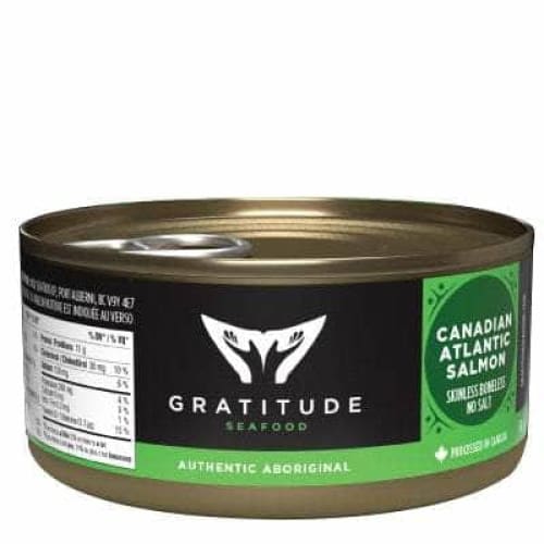 GRATITUDE SEAFOOD Grocery > Pantry > Meat Poultry & Seafood GRATITUDE SEAFOOD: Skinless Boneless No Salt Salmon, 5.3 oz