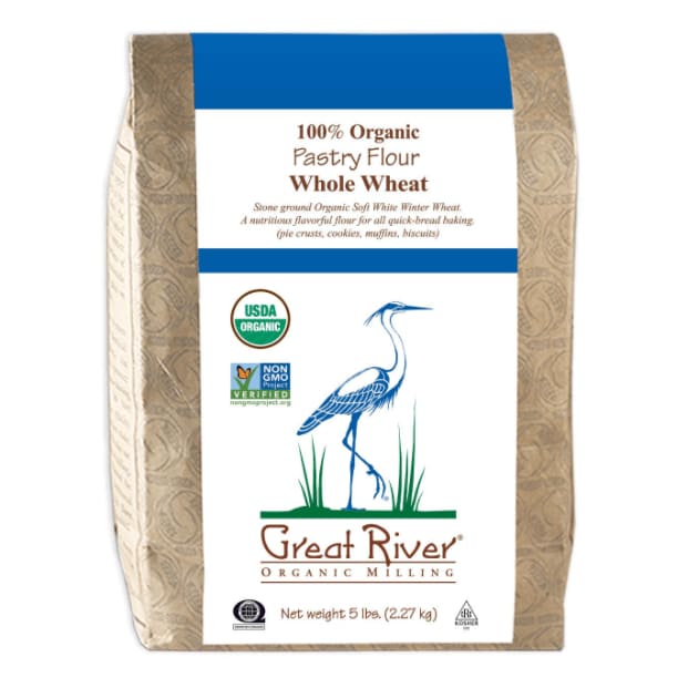 GREAT RIVER ORGANIC MILLING Grocery > Cooking & Baking > Flours GREAT RIVER ORGANIC MILLING: Organic Whole Wheat Pastry Flour, 5 lb