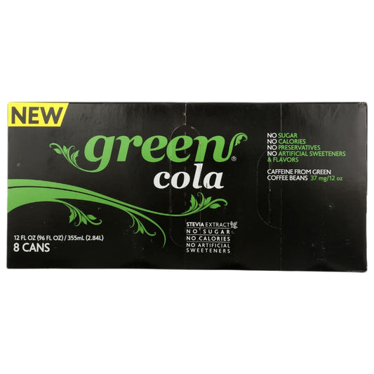 GREEN COLA: Green Cola Soda 8pk 96 fo (Pack of 2) - Grocery > Beverages > Sodas - GREEN COLA