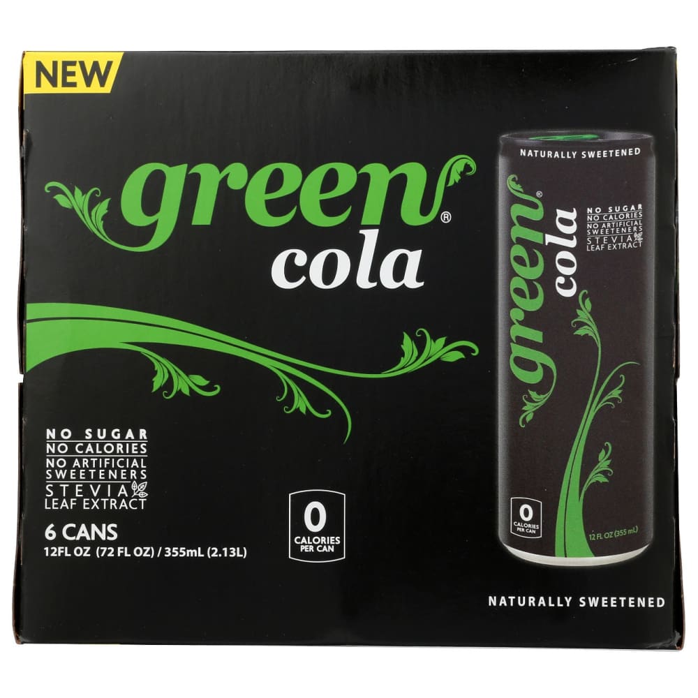 GREEN COLA: Cola Soda Sleek 6pk 72 fo (Pack of 4) - Grocery > Beverages > Sodas - GREEN COLA