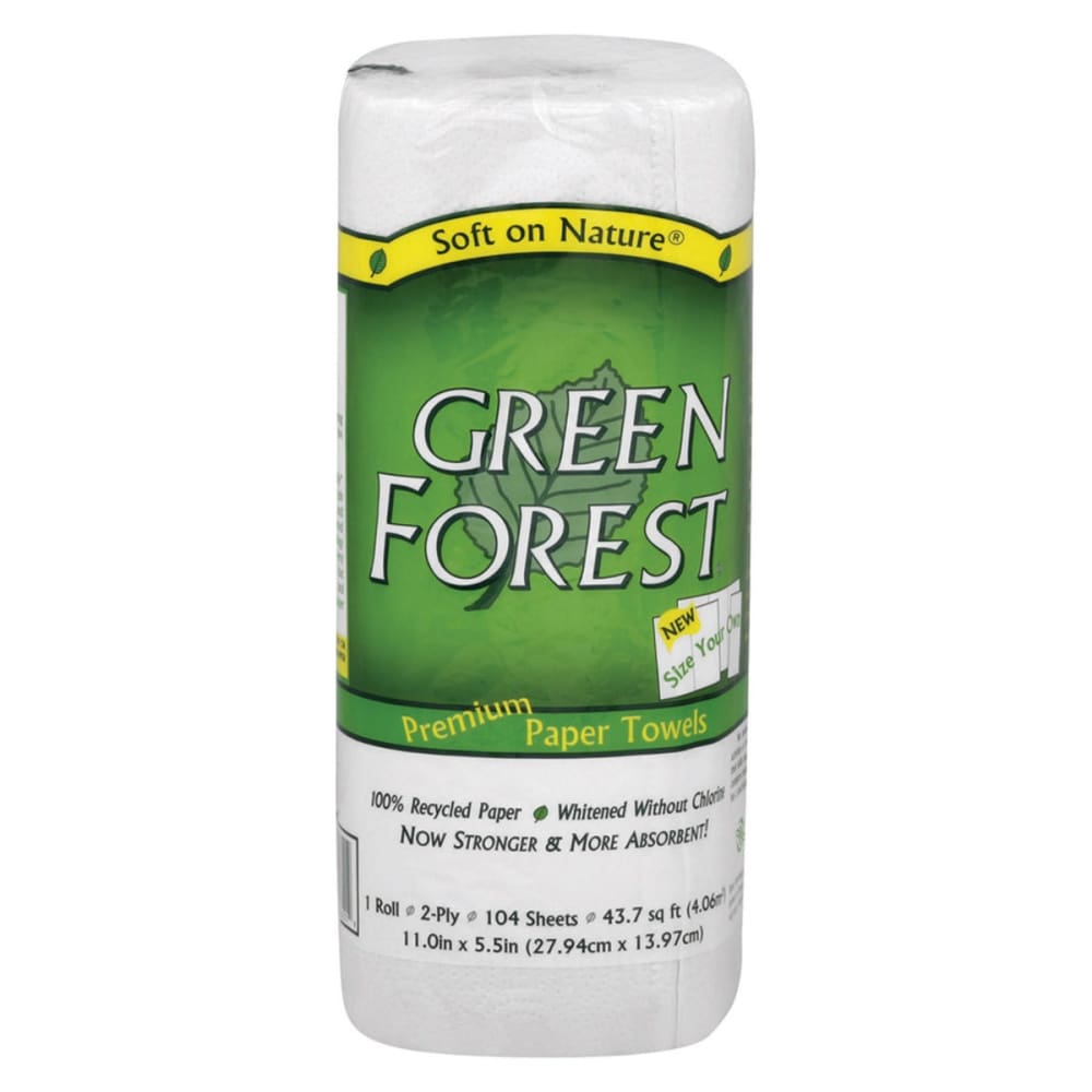 GREEN FOREST: Paper Towels White 104 Sheets 1 ea (Pack of 5) - Grocery > Beverages > Coffee Tea & Hot Cocoa - GREEN FOREST