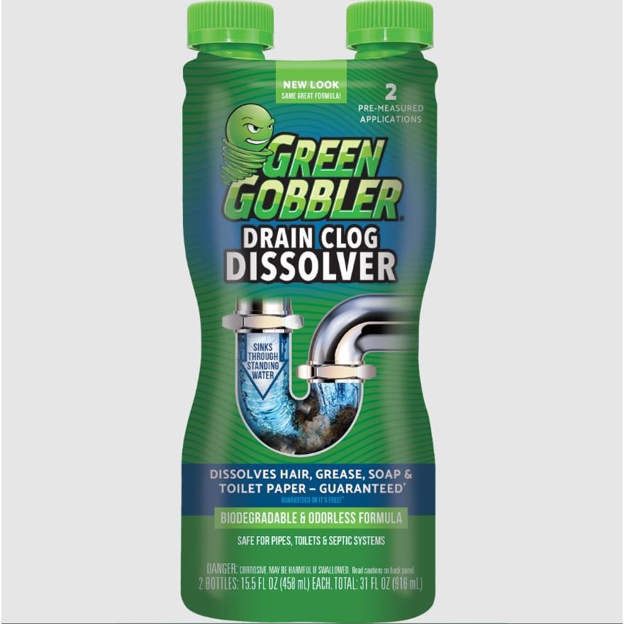 GREEN GOBBLER: Drain Clog Dissolver 31 fo (Pack of 2) - General Merchandise > HOUSEHOLD PRODUCTS - GREEN GOBBLER