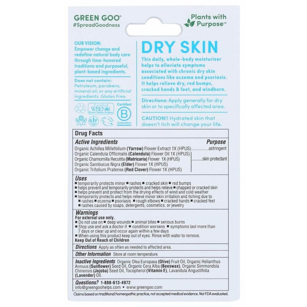 GREEN GOO Green Goo Balm Dry Skin Care Lg Tin, 1.82 Oz