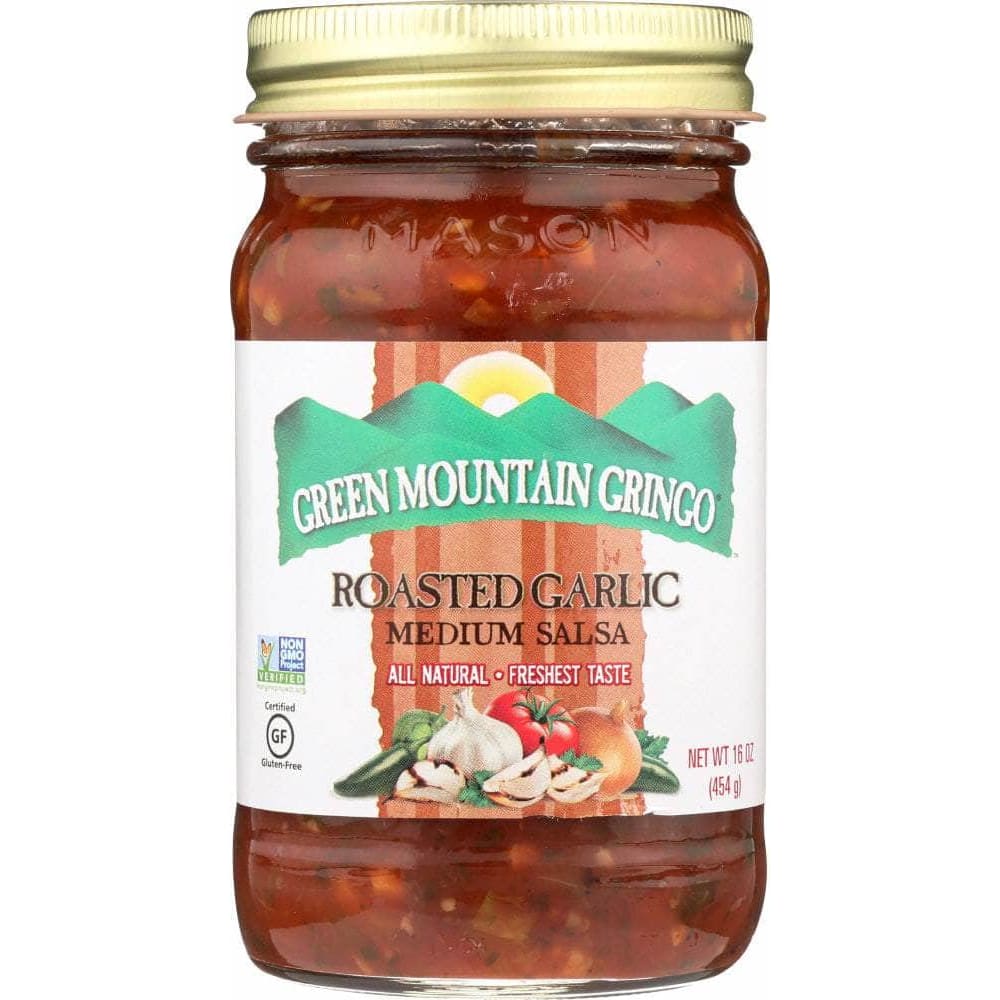 Green Mountain Gringo Green Mountain Gringo Roasted Garlic Medium Salsa, 16 oz
