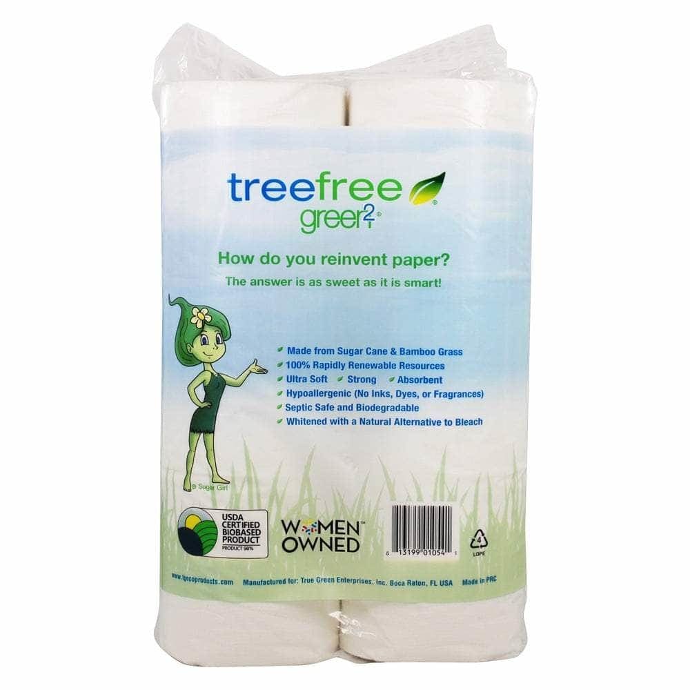 Green2 Green2 Tree Free Sugar Cane & Bamboo Bath Tissue 2 Ply 300 Sheets, 12 pc