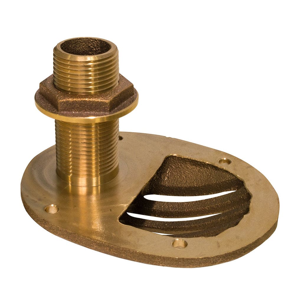 GROCO 1-1/ 2 Bronze Combo Scoop Thru-Hull w/ Nut - Marine Plumbing & Ventilation | Thru-Hull Fittings - GROCO