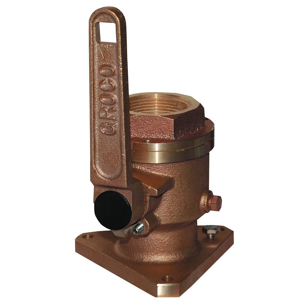 GROCO 1-1/ 2 Bronze Flanged Full Flow Seacock - Marine Plumbing & Ventilation | Fittings - GROCO