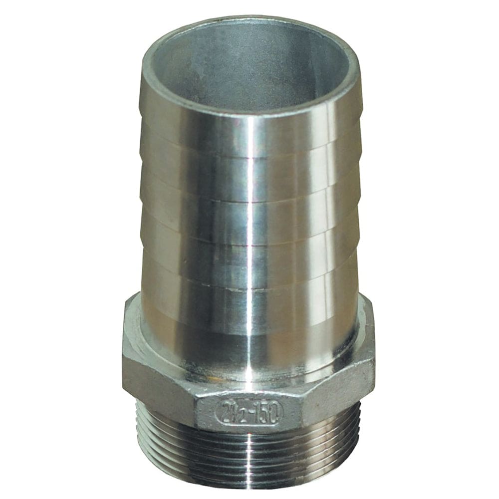 GROCO 1-1/ 2 NPT x 1-1/ 2 ID Stainless Steel Pipe to Hose Straight Fitting - Marine Plumbing & Ventilation | Fittings - GROCO