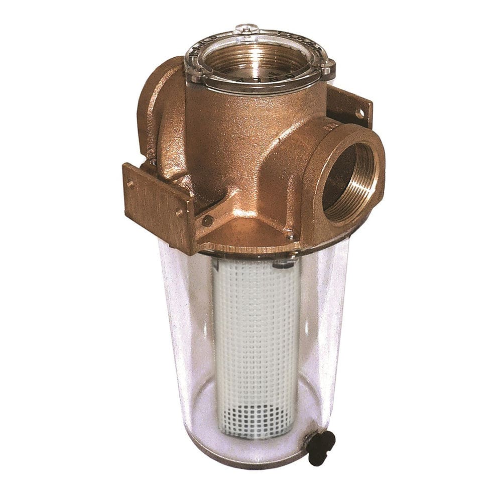 GROCO ARG-1250 Series 1-1/ 4 Raw Water Strainer w/ Non-Metallic Plastic Basket - Marine Plumbing & Ventilation | Strainers & Baskets - GROCO