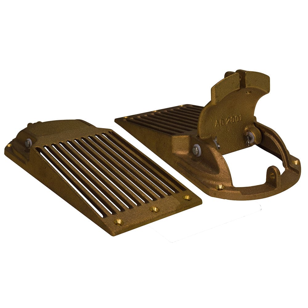 GROCO Bronze Slotted Hull Scoop Strainer w/ Access Door f/ Up to 1-1/ 4 Thru Hull - Marine Plumbing & Ventilation | Fittings - GROCO