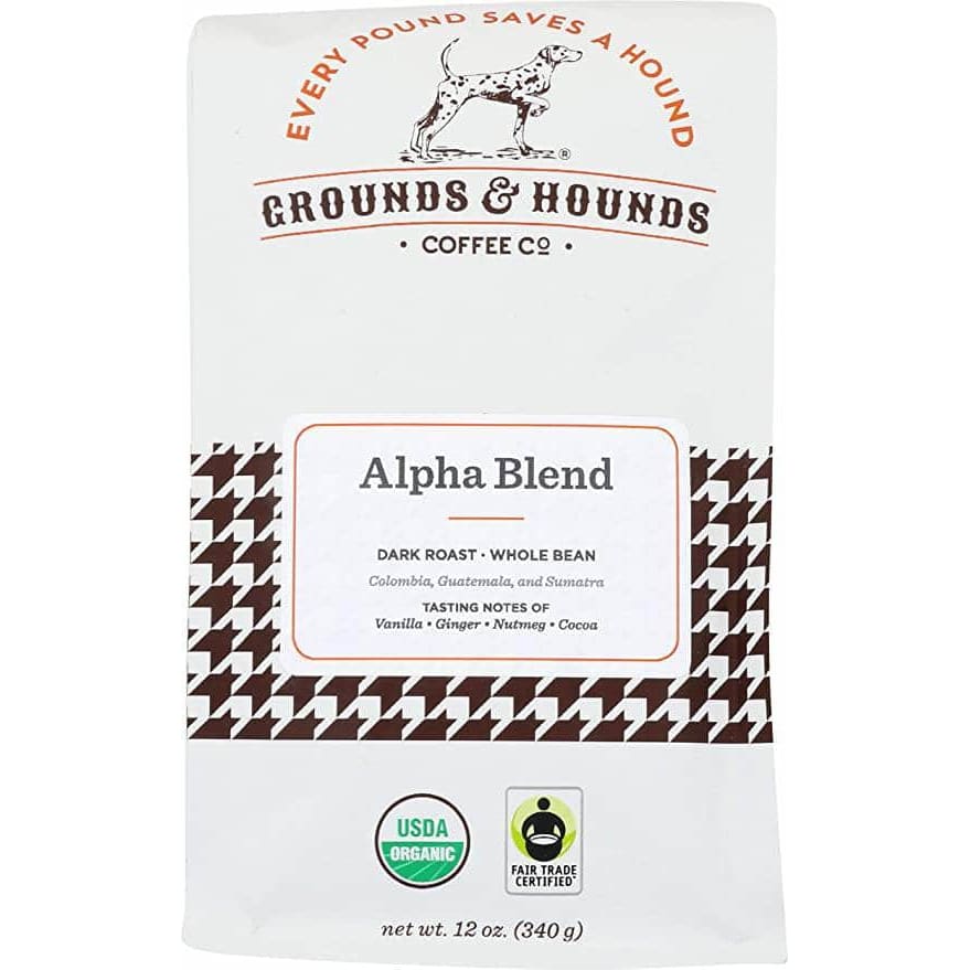 GROUNDS & HOUNDS COFFEE Grocery > Beverages > Coffee, Tea & Hot Cocoa GROUNDS & HOUNDS COFFEE: Coffee Alpha Blend Wb, 12 oz