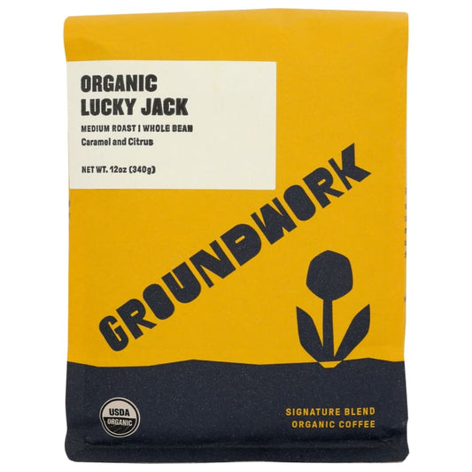 GROUNDWORK COFFEE NITRO: Lucky Jack Organic Coffee 12 oz - Grocery > Beverages > Coffee Tea & Hot Cocoa - GROUNDWORK COFFEE NITRO