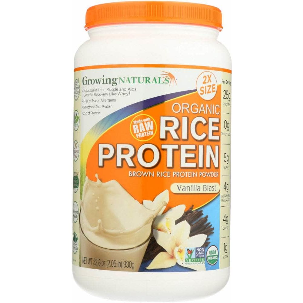 GROWING NATURALS Growing Naturals Organic Rice Protein Vanilla Blast, 32.8 Oz