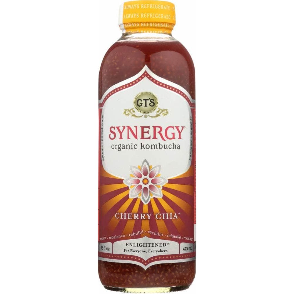Synergy Gt's Enlightened Synergy Organic Kombucha Cherry Chia, 16 fl oz