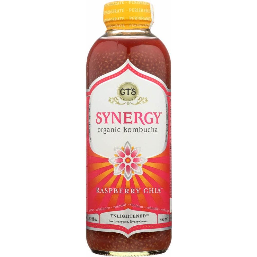 Synergy Gt's Enlightened Synergy Raspberry Chia Kombucha, 16 fl oz