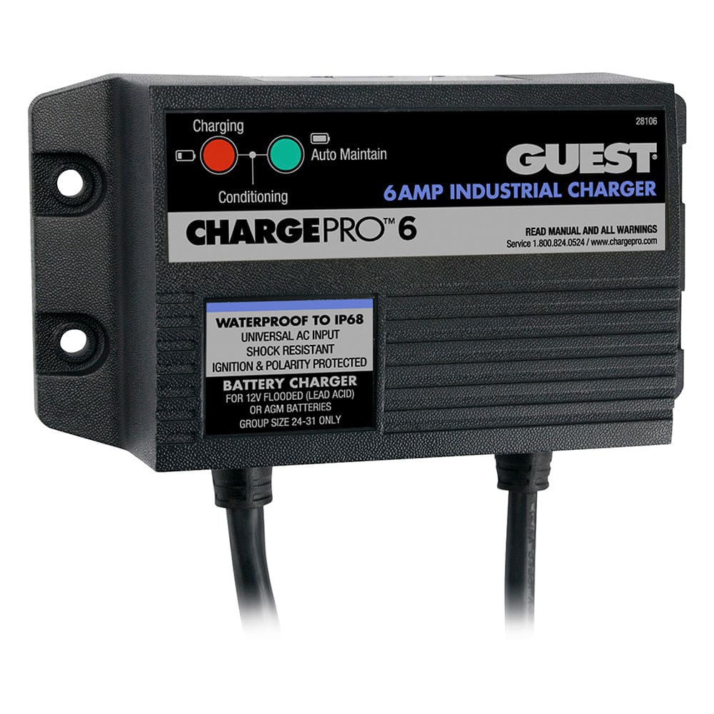 Guest 6A/ 12V 1 Bank 120V Input On-Board Battery Charger - Electrical | Battery Chargers - Guest