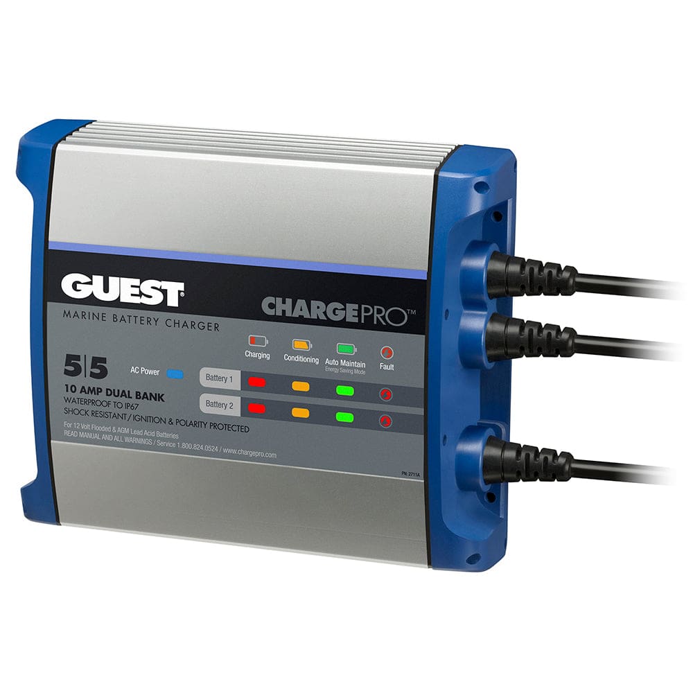 Guest On-Board Battery Charger 10A / 12V - 2 Bank - 120V Input - Electrical | Battery Chargers - Guest