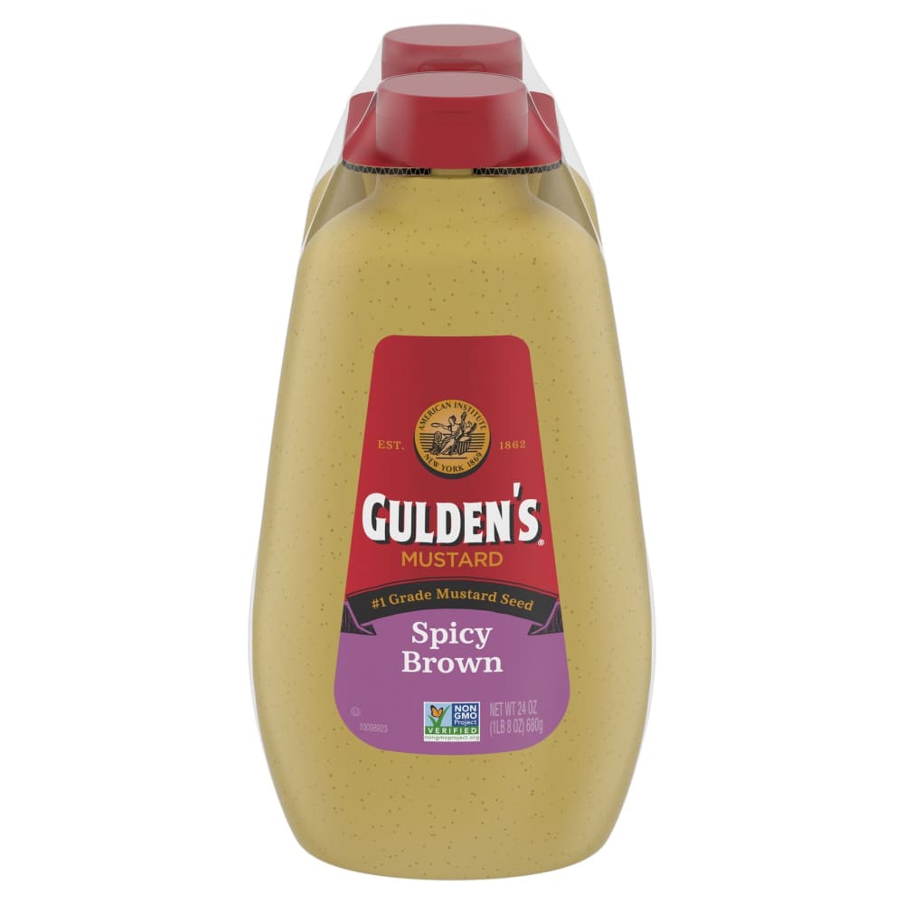 Gulden’s Spicy Brown Mustard 24 oz.Bottles 2 ct. - Home/Grocery Household & Pet/Canned & Packaged Food/Sauces Condiments &