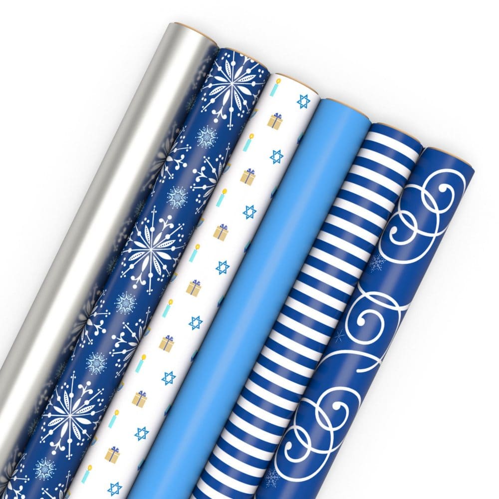 Hallmark Wrapping Paper Set - 6 pack (Hanukkah Designs) - Gift Wrap - Hallmark
