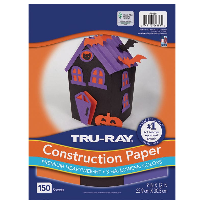 Halloween Construction Paper Asst 150 Sheets 9X12In (Pack of 3) - Construction Paper - Dixon Ticonderoga Co - Pacon