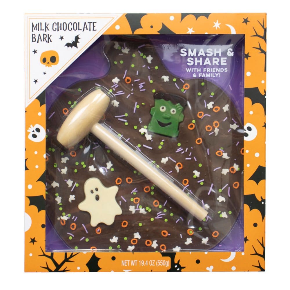 Halloween Milk Chocolate Bark with Mallet 19.4 oz - Gifts Under $15 - ShelHealth