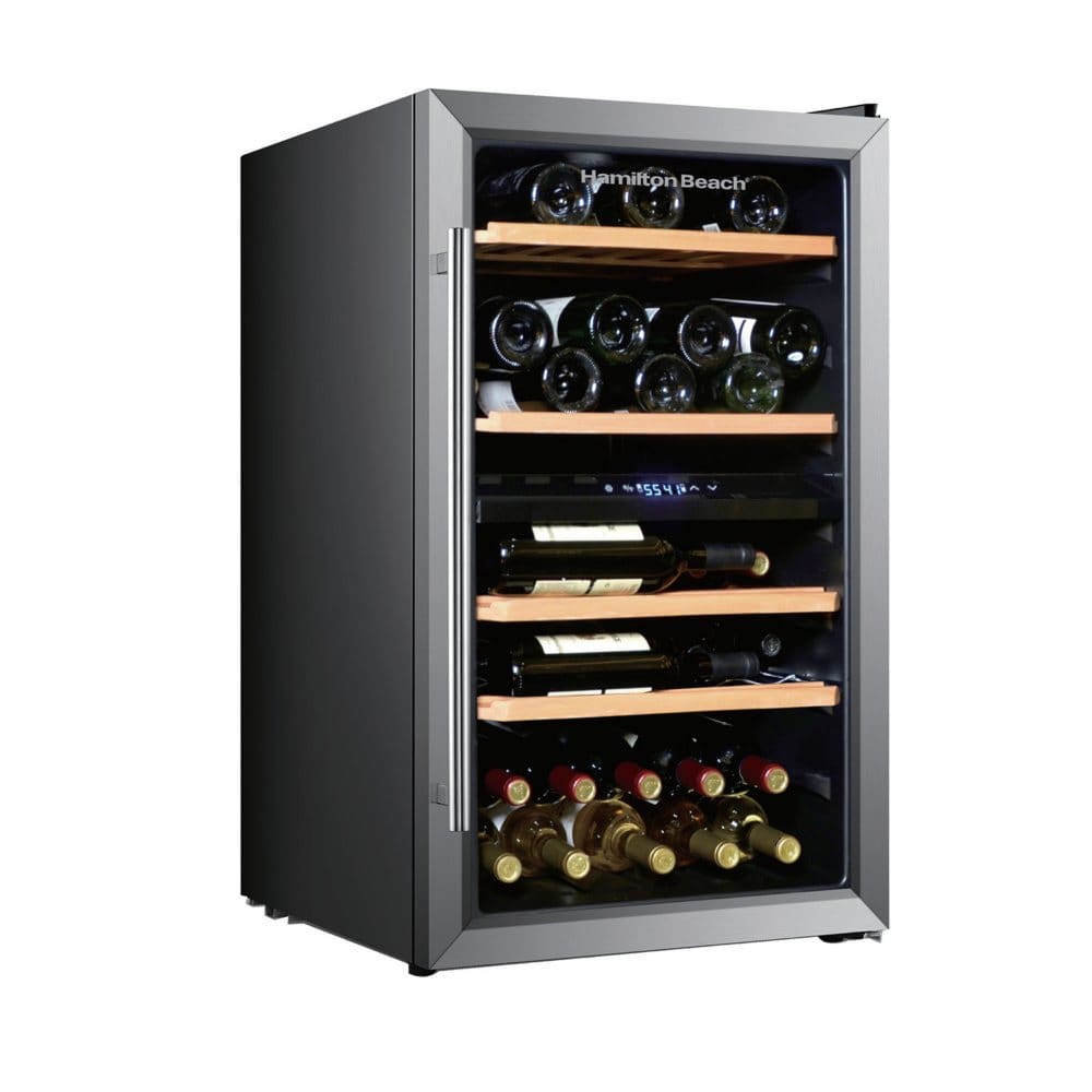 Hamilton Beach 43-Bottle Stainless Steel Wine Fridge With Dual Temperature Zones - Wine & Beer Coolers - Hamilton