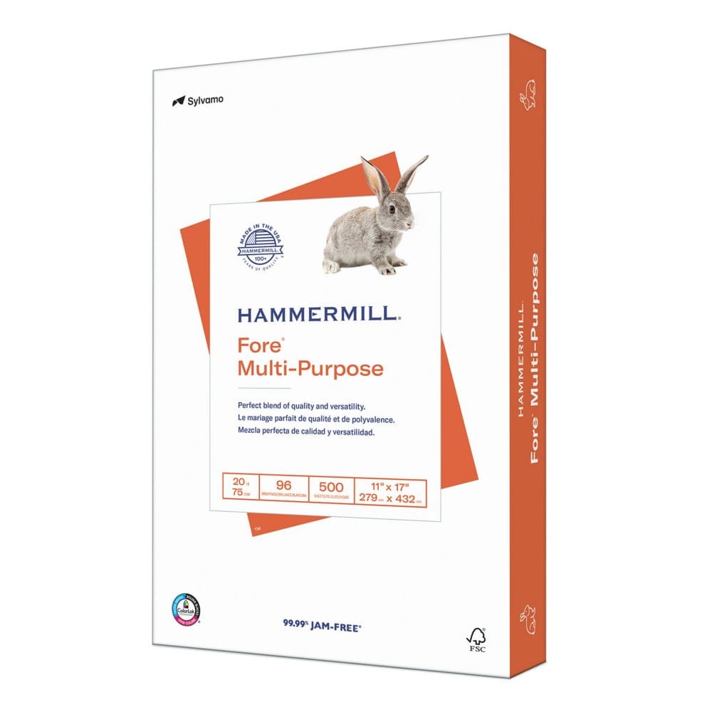 Hammermill - Fore Multipurpose Paper 20lb 96 Bright 8-1/2 x 14 - Ream - Copy Paper - ShelHealth